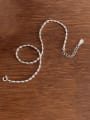 thumb 925 Sterling Silver Oval Vintage  Bead Anklet 0