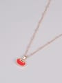 thumb Titanium Steel Enamel Heart Minimalist Necklace 2