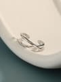 thumb 925 Sterling Silver smooth Irregular Minimalist Clip Earring [Single] 1