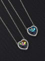 thumb 925 Sterling Silver Austrian Crystal Heart Classic Necklace 3