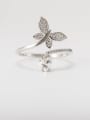 thumb 925 Sterling Silver Cubic Zirconia Butterfly Vintage Band Ring 0