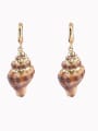 thumb Brass Shell Irregular Bohemia Huggie Earring 0