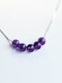 thumb 925 Sterling Silver Fashion simple Glass Bead Necklace 1