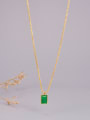 thumb Titanium Steel Emerald Geometric Minimalist Necklace 1