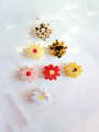 thumb Cellulose Acetate Cute Flower Alloy Jaw Hair Claw 2