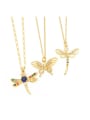 thumb Brass Cubic Zirconia Butterfly Trend Necklace 0