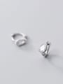 thumb 925 Sterling Silver Cubic Zirconia Water Drop Minimalist Huggie Earring 3