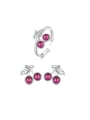 thumb 925 Sterling Silver Cubic Zirconia Cute Friut  Ring And Earring Set 0