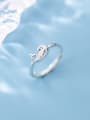thumb 925 sterling silver fish minimalist free size ring 3