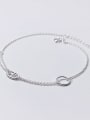 thumb 925 Sterling Silver  Minimalist Geometric  Bead Chain Anklet 2