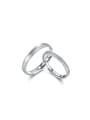 thumb 925 Sterling Silver Cubic Zirconia Geometric Dainty Couple Ring 0