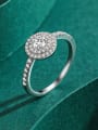 thumb 925 Sterling Silver Cubic Zirconia Round Classic Band Ring 0