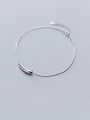 thumb 925 Sterling Silver Smooth Irregular Minimalist  Anklet 0