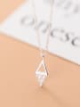 thumb 925 sterling silver simple fashion geometric Pendant Necklace 0