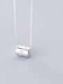 thumb 925 Sterling Silver Minimalist  fashion cylinder Necklace 0