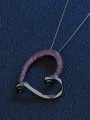 thumb Copper Cubic Zirconia Heart Vintage Pendant Necklace 2