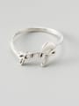 thumb 925 Sterling Silver Letter Minimalist Band Ring 0