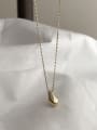 thumb 925 Sterling Silver Smotth Water Drop Minimalist Necklace 0