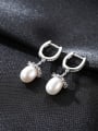 thumb 925 Sterling Silver Freshwater Pearl  Micro setting 3A zirconium  Trend Drop Earring 1