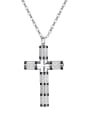 thumb Titanium Steel Cubic Zirconia Cross Minimalist Necklace 0