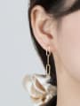 thumb 925 Sterling Silver Geometric Chain Minimalist Drop Earring 1
