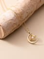 thumb 925 Sterling Silver Imitation Pearl Moon Minimalist Necklace 1