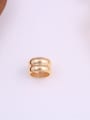 thumb Titanium With Imitation Gold Plated Simplistic  Double Layer  Irregular Band Rings 2