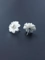 thumb 925 Sterling Silver Shell Flower Dainty Stud Earring 2