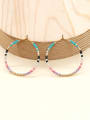 thumb Miyuki Millet Bead Multi Color Geometric Bohemia handmade Weave Hoop Earring 1