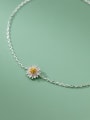 thumb 925 Sterling Silver Flower Minimalist Anklet 2