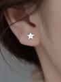 thumb 925 Sterling Silver Five-Pointed Star Minimalist Stud Earring 1
