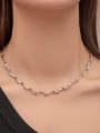 thumb 925 Sterling Silver Retro Irregular Twisted Silver Necklace 1