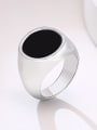 thumb Titanium Steel Acrylic Geometric Minimalist Band Ring 1