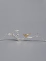 thumb 925 Sterling Silver  Minimalist Branch Bird Necklace 2