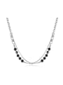 thumb Stainless steel Natural Stone Geometric Hip Hop Multi Strand Necklace 0