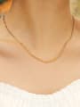 thumb Stainless steel  Minimalist Asymmetrical Geometric Chain Necklace 2