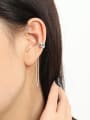 thumb 925 Sterling Silver Tassel Minimalist Threader Earring [Single] 3