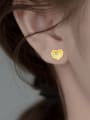 thumb 925 Sterling Silver Enamel Heart Trend Stud Earring 1