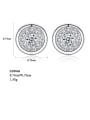 thumb 925 Sterling Silver Cubic Zirconia  Round Minimalist Stud Earring 2