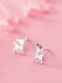 thumb 925 Sterling Silver Fashion Smooth Elk  Study Earring 2