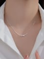 thumb 925 Sterling Silver Snake Minimalist Snake Bone Chain Necklace 1