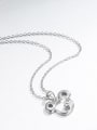 thumb 925 Sterling Silver Rhinestone Mouse Minimalist Necklace 0