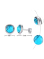 thumb 316L Surgical Steel Turquoise Round Vintage Stud Earring 2
