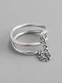 thumb 925 Sterling Silver Retro simple chain Stackable Ring 0