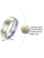 thumb Stainless steel Round Minimalist Couple Ring 1