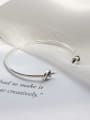thumb S925 Sterling Silver Personalized Vintage Double Knot one Heart Knot Minimalist Cuff Bangle 1