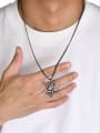 thumb Stainless steel Pentagram Hip Hop Necklace 1