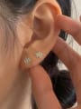 thumb 925 Sterling Silver Star Cute Stud Earring 3