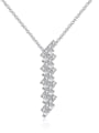thumb Copper Cubic Zirconia White Geometric Dainty Necklace 0