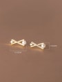 thumb 925 Sterling Silver Cubic Zirconia Cross Minimalist Stud Earring 3